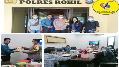 Minimalisir Kriminalisasi Pada Pers, Ini Pesan Kapolres Rokan Hilir Pada PJI-Demokrasi Riau