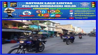 Satgas Anti Begal Polres Inhil Mulai Beraksi, Pantau Masyarakat Yang Gowes Minggu Pagi