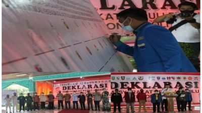 19 Organisasi Masyarakat dan Organisasi Kepemudaan Riau Deklarasi Anti Money Politic