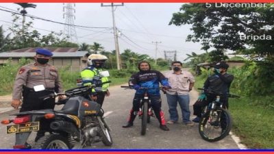 Satgas Anti Begal Polres Inhil, Menggelar Pengamanan Di Jalur Perlintasan Pesepeda