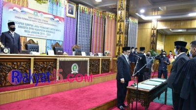 Pengucapan Sumpah Janji PAW, Langsung di Pimpin H Khairul Umam dengan Disaksikan Pj Bupati Bengkalis