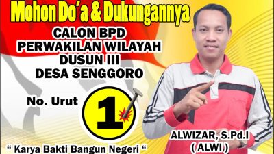 Alwizar : Jika Terpilih, Siap Bersama Pemdes Bersinergi Agar Terciptanya Integritas Desa Senggoro