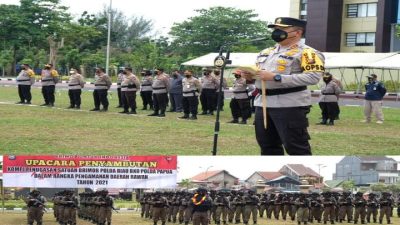 Kapolda Pimpin Lansung Upacara Penyambutan Brimob Riau Usai Penugasan Di Papua