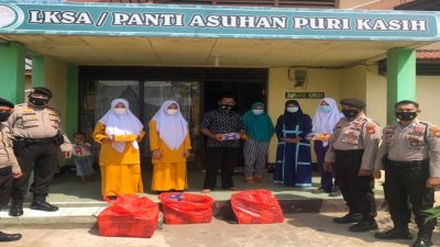 Peduli Sesama, Polres Inhil Berbagi Kebahagiaan Kepanti Asuhan