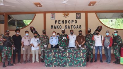 Sweeping Kendaraan, Satgas Pamtas Yonif 642 Berhasil Amankan Pelaku Pembawa Narkoba