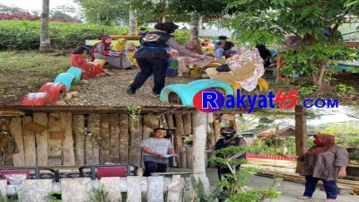 Squad Srikandi Polres Merangin Kembali Patroli Sambangi Tempat Wisata Serta Bagikan Masker
