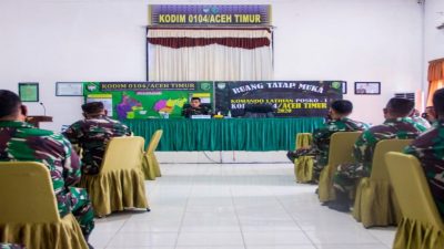Dandim 0104/Atim Pimpin Sidang Pankar Jabatan Bintara dan Tamtama Ta.2021