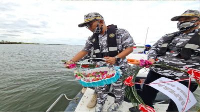 Kenang Nanggala 402, PK BAPERA Baro:  Tabur Bunga di Perairan Kuala Langsa