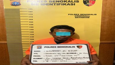 Diamankan Satres Narkoba Polres Bengkalis, Tersangka F Campak Shabu di Bawah Motor Suzuki Satria Nopol