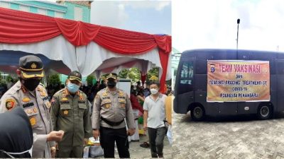Siapkan 20 Unit Armada, Polda Riau Gelar Door To Door, Lakukan Vaksin Warga