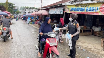 Srikandi Polres Merangin 01 Team 03 Laksanakan Patroli Rutin Himbauan Tetap Patuhi Prokes