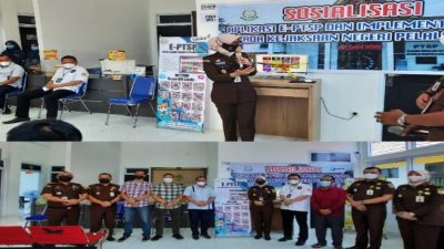 Kajari Pelalawan Rosalina SH,MH Melakukan Peluncuran Tahap Awal Layanan E-PTSP Berbasis Elektronik