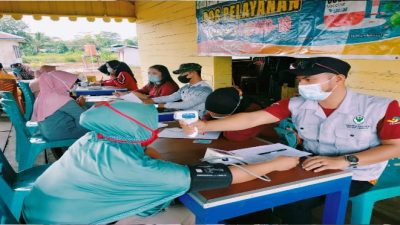 214 Orang Masyarakat Ikuti Vaksinasi Covid 19 Di Desa Sumbersari Jaya