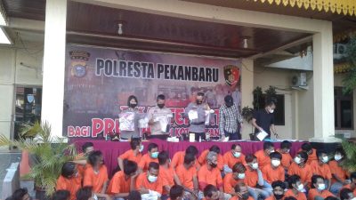 Konfensi pers, 79 Preman Disikat Jajaran Polresta Pekanbaru