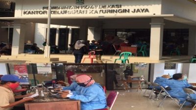 Bersemangat untuk Vaksin, Kelurahan Kayuringin Jaya Lakukan Screening Vaksin