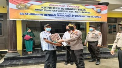 Silaturahmi dan Resmikan Bangunan Mapolsek Kateman, Kapolres Berpesan Jaga Kerukunan Masyarakat Yang Sudah Terjalin