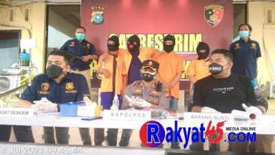 Polres Bengkalis Gelar Pers Release Ungkap Tindak Pidana Penculikan Bersenpi