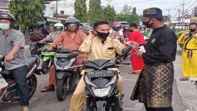 Percepat Bengkalis Bebas Covid-19, IPSI Pengkab Bagi Masker