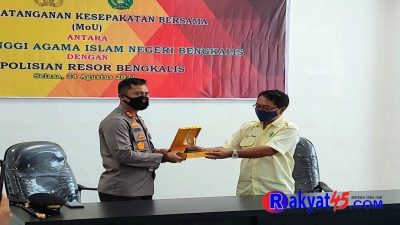 Kapolres Kambali Tanda Tangani Mou Bersama STAIN Bengkalis