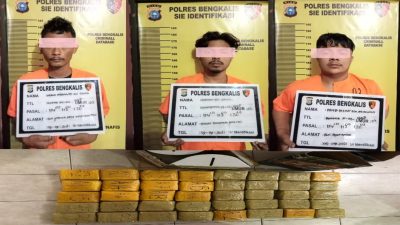 Sat Res Narkoba Polres Bengkalis Bersama Timsus Elang Melaka Behasil Ungkap Tindak Pidana Narkotika Jenis Shabu Sebanyak 40 Kg