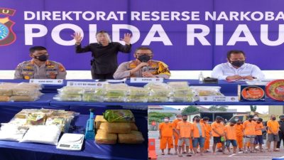 Gagalkan 7 Jaringan Narkotika dari Malaysia, Kapolda Riau : Kerjasama Menjadi Kunci Pemberantasan Narkoba