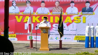 Vaksinasi Massal Dosis Pertama, Masuri SH : Inisiasi dari OJK Riau Bekerjasama dengan KADIN Riau