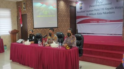 Focus Grup Discussion Sosialisasi Layanan Polisi 110 Kepada Masyarakat di Wilayah Hukum Kota Pekanbaru