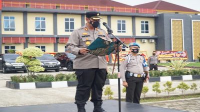 Kapolres Rokan Hulu Sertijab Dua Kapolsek dan Berpesan” Kejahatan Tidak Pernah Libur, Virus Tidak Pernah Tidur