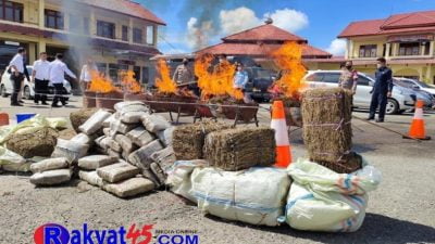 Polres Langsa Musnakan Sabu dan ganja