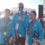 Ket : Kontingen Jambi Riska Andriani dan Devita Safitri berhasil diraih mendali mas (foto: istimewa)