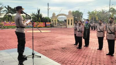 Kapolres Bengkalis Pimpin Sertijab Kapolsek Bukit Batu dan Kasat Sabhara Polres Bengkalis