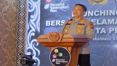 Giliran Di Pekanbaru, Kapolda Riau Lounching Aplikasi “Bersama Selamatkan Riau” Tangani Covid-19 Di Mapolresta