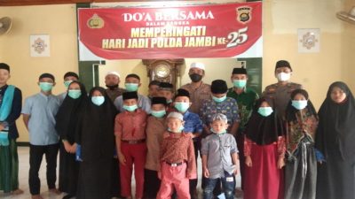 Kapolres Merangin Doa Bersama Dengan Anak Panti Asuhan, Peringati Hari Jadi Polda Jambi ke-25
