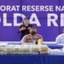 Ket : Press Release Polda Riau Pemusnahan Barang Bukti Norkotika (foto/Istimewa)