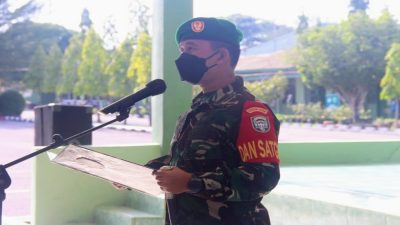 Dandim Pimpin Acara Korps Raport Pindah Satuan dan Penerimaan Personel Baru Kodim 0104/Atim