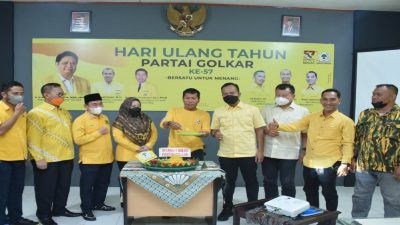 Sekretaris Golkar Provinsi Riau Rayakan HUT ke-57 di Bengkalis, Syahrial, ST, M.Si : Konsisten dan Komitmen Menangkan Pemilu 2024