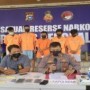 Ket : Pres release penangkapan terkait tindak pidana Narkotika jenis shabu oleh satres narkoba Polres Bengkalis (foto/Hamdan)