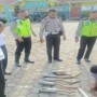 Ket : Kasat Lantas Polres Merangin pimpinan langsung penertiban knalpot brong (foto/istimewa).