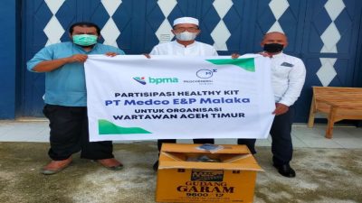 PT Medco E&P Malaka Bagikan Paket Kesehatan Kepada Wartawan Aceh Timur