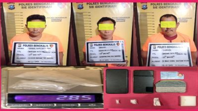 Penyalahguna Narkotika Jenis Shabu Sedang Duduk di Salah Satu Rumah Diringkus Satres Narkoba Polres Bengkalis