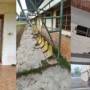 Ket Foto : Pintu WC, Kursi jenis diamond floor mount with beam di Stadion Muhammad Ali rusak berat dan plafon (istimewa)