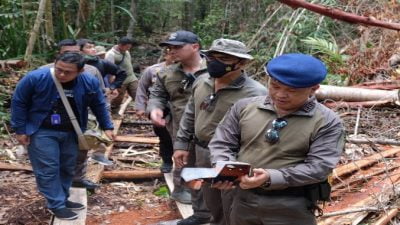 120 Rakit Kayu Dan Alat Tebang Disita, Kapolda Tegaskan Buru Kaki Tangan Kelompok Mat Ari alias Anak Jenderal