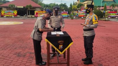 Kapolres Bengkalis, AKBP Hendra Gunawan Ucapkan Selamat Datang IPTU Hendri Yanto Sebagai Kasat Polairud Yang Baru