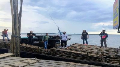 Penangkapan TP Illegal Logging Diperairan Merbau, 3.200 Batang Kayu Bakau Diamankan