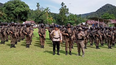 Back Up Pemberantasan Illegal Logging, 100 Personel Brimob Diturunkan Di Rimbang Baling