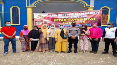 Vaksinasi Massal Kembali Diadakan Oleh Milsuk Polri di Desa Sungai Ulak Kecamatan Nalo Tantan