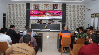Kapolres Merangin Adakan Rapat Koordinasi Pencapaian Target Vaksinasi Bersama Asisten III Setda Merangin