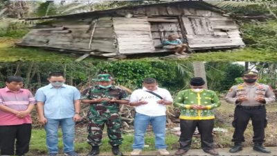 Bedah Rumah Pak Syahrudin di Desa Teluk Latak dari Relawan Peduli Sosial Bengkalis