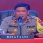 Teks foto : Wakapolda Riau Brigjen Pol Tabana Bangun memimpin langsung press release akhir tahun 2021