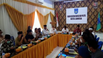 Jelang Pergantian Tahun Kesbangpol Mengelar Rapat Rutin Bersama Lintas Forum Langsa
